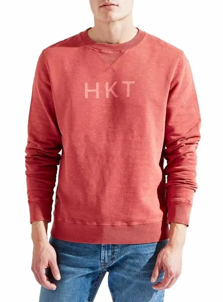 sudadera hackett basic rojo para hombre