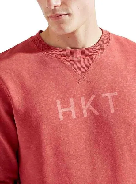 sudadera hackett basic rojo para hombre