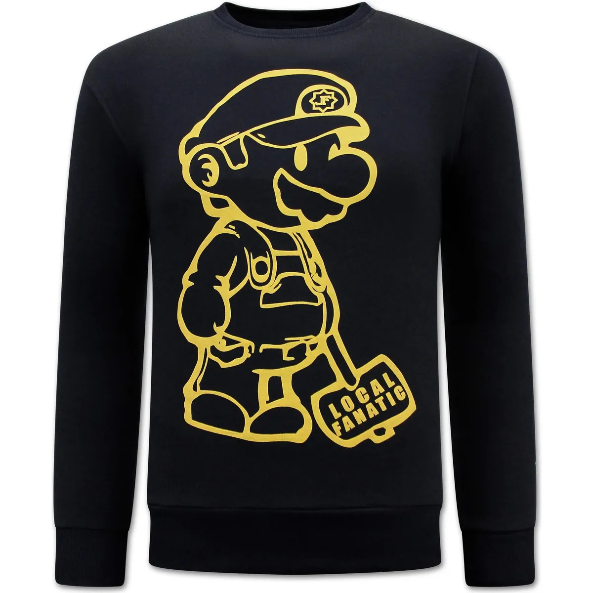 Sudadera Mario Design Hombre Negra