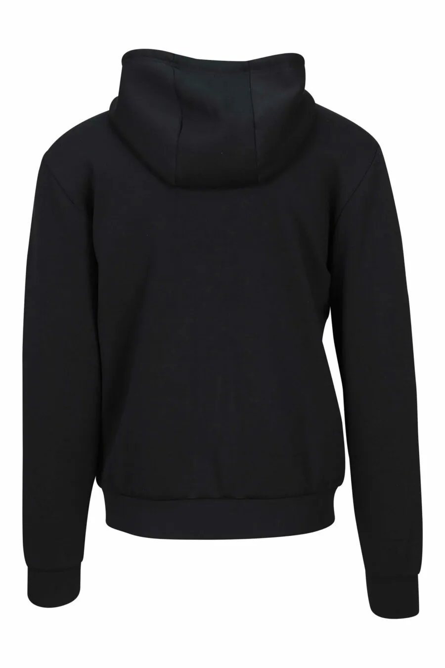 Sudadera negra con capucha y logo escudo 
