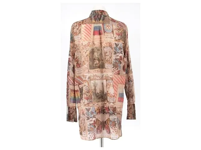 VALENTINO GARAVANI Tops Camiseta.ÉL 48 Algodón Castaño 