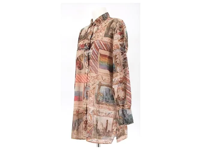 VALENTINO GARAVANI Tops Camiseta.ÉL 48 Algodón Castaño 