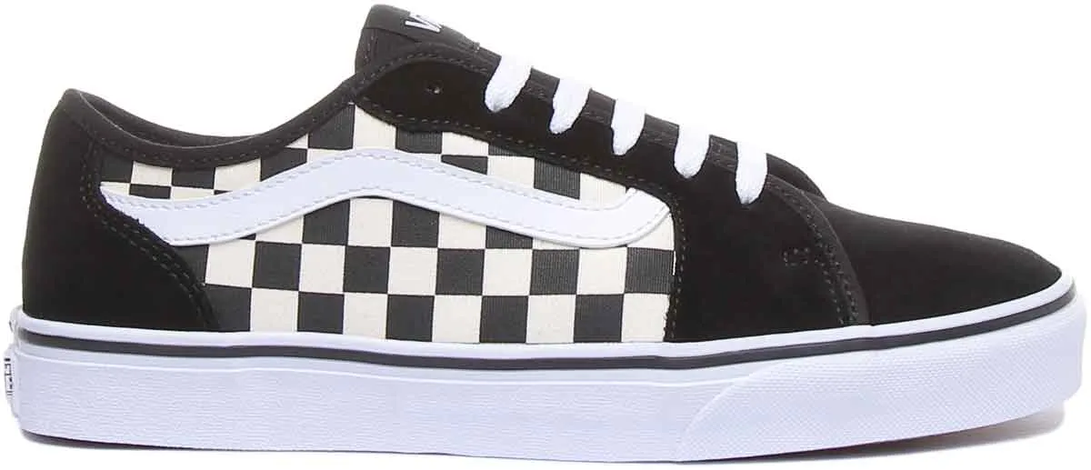 Vans Filmore Decon Zapatillas de lona con cordones para mujer en negro blanco