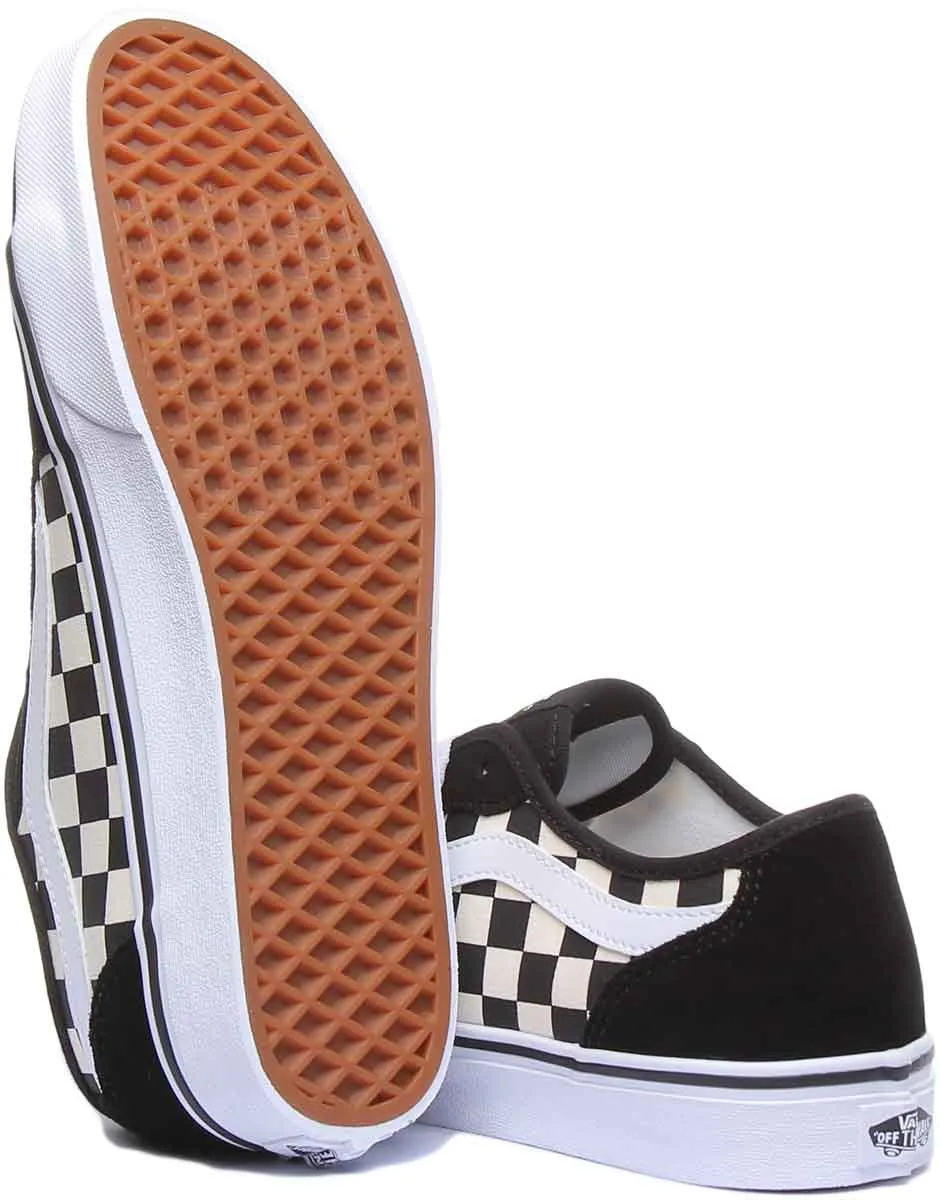 Vans Filmore Decon Zapatillas de lona con cordones para mujer en negro blanco
