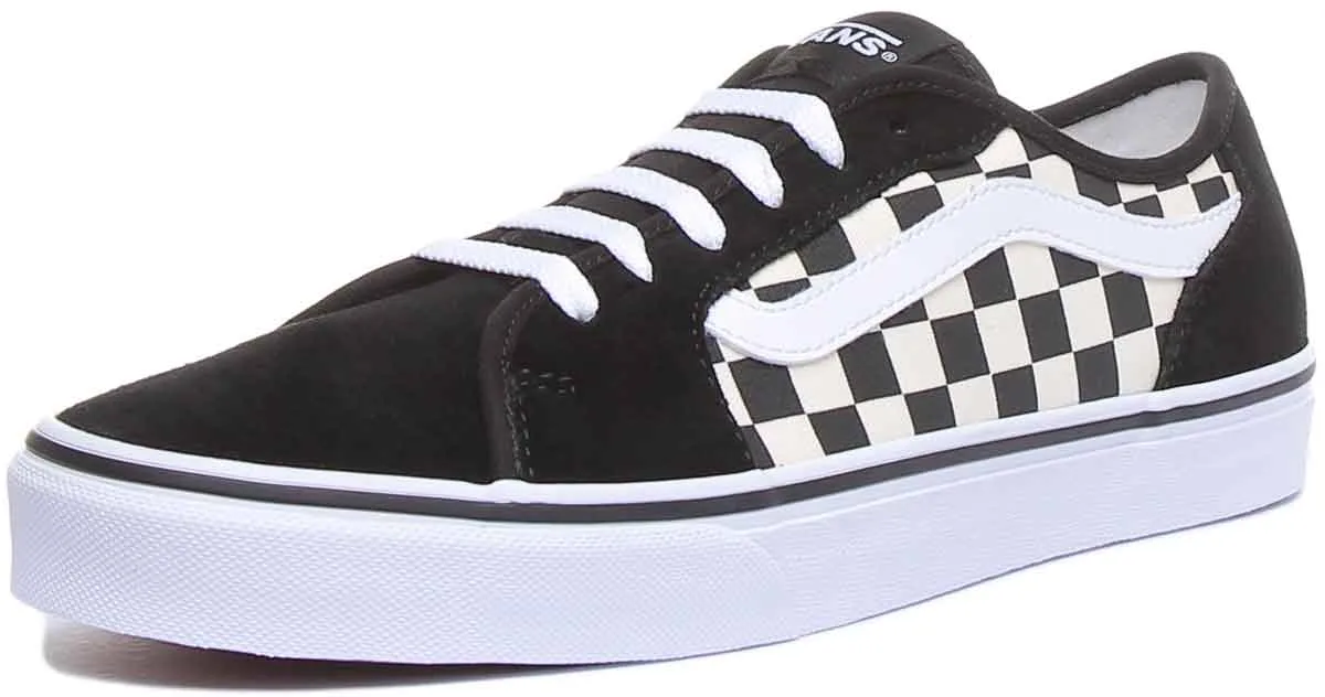 Vans Filmore Decon Zapatillas de lona con cordones para mujer en negro blanco