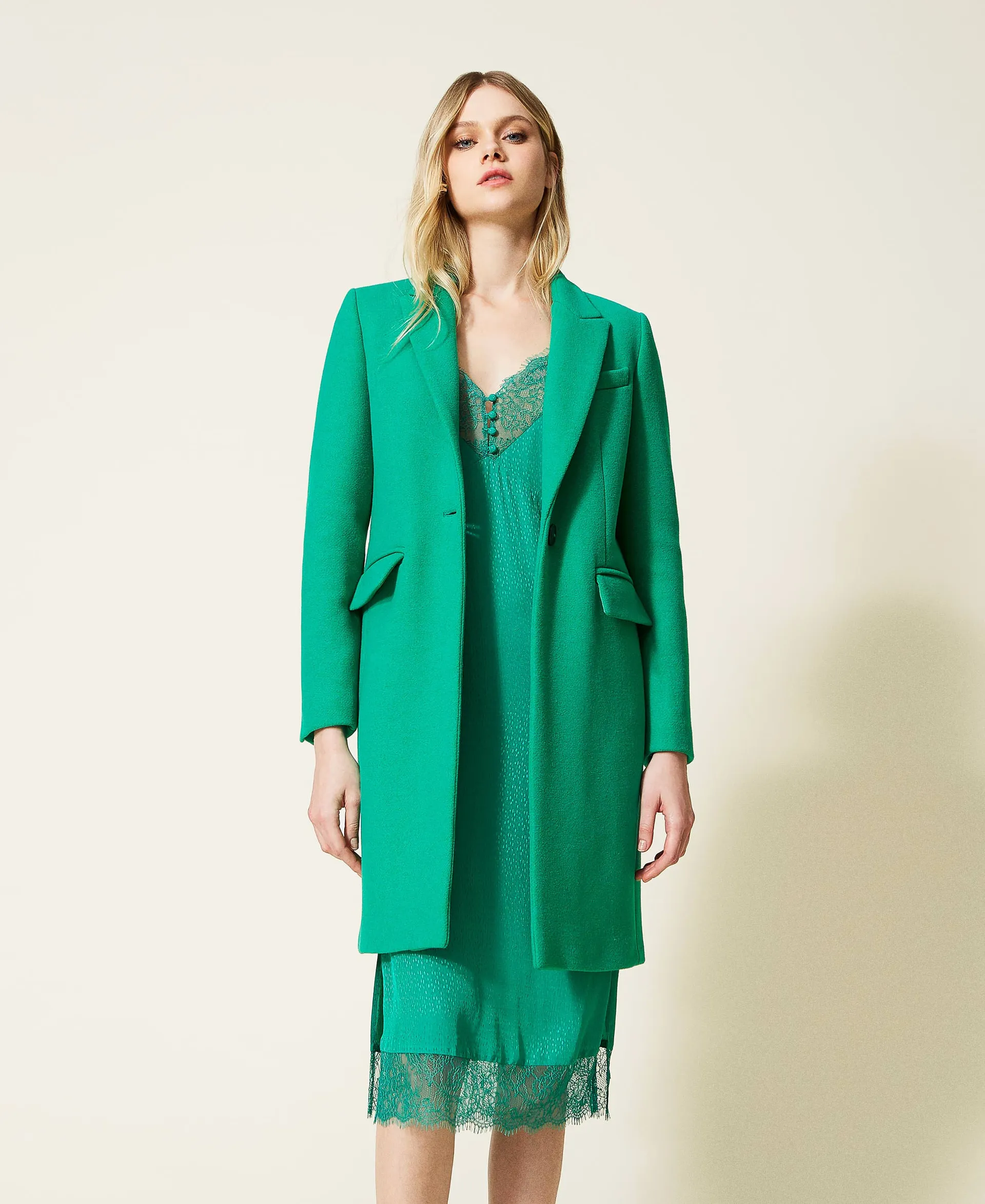 Vestido midi de jacquard animal print