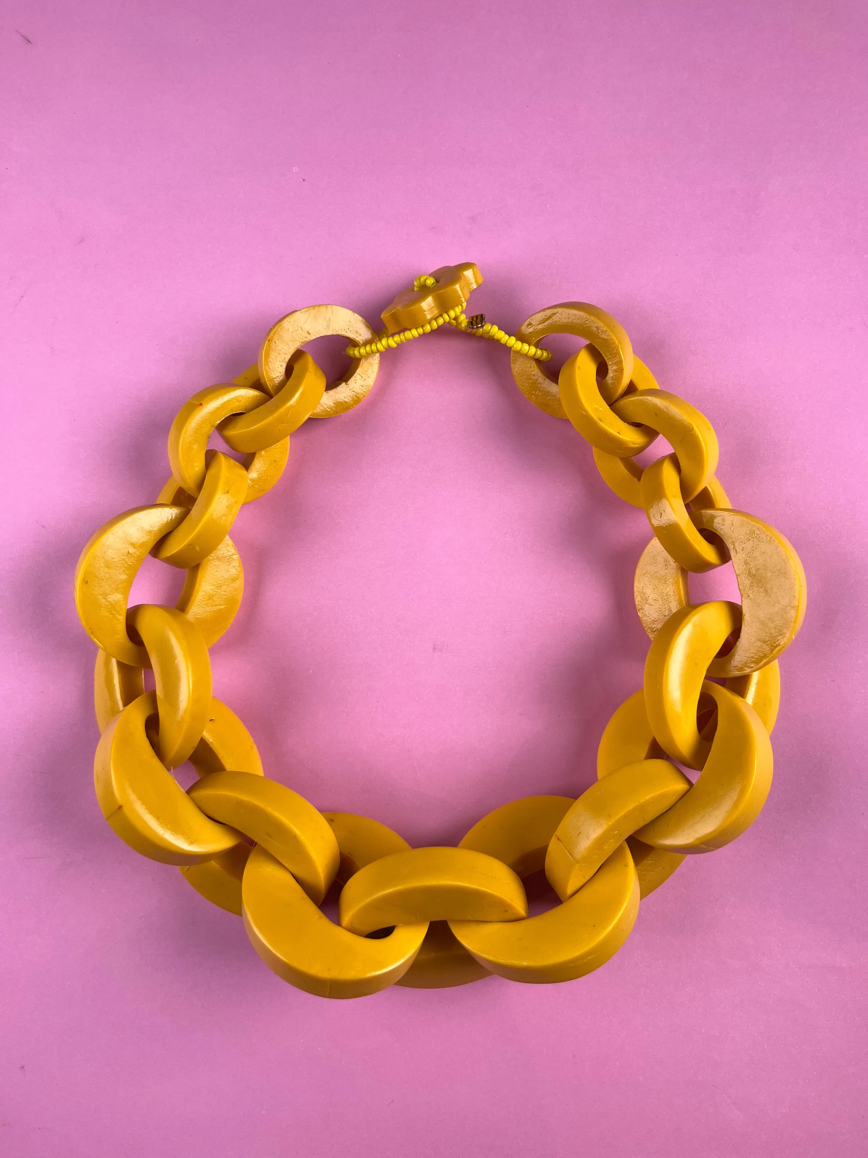 VIRGINIA DEMARIA Collar Cadena Amarillo