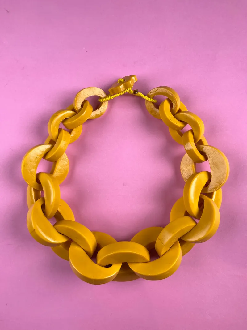 VIRGINIA DEMARIA Collar Cadena Amarillo