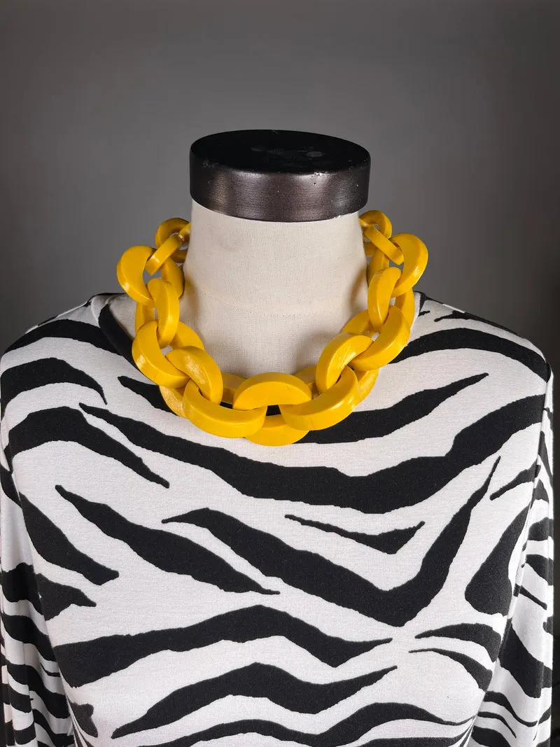 VIRGINIA DEMARIA Collar Cadena Amarillo