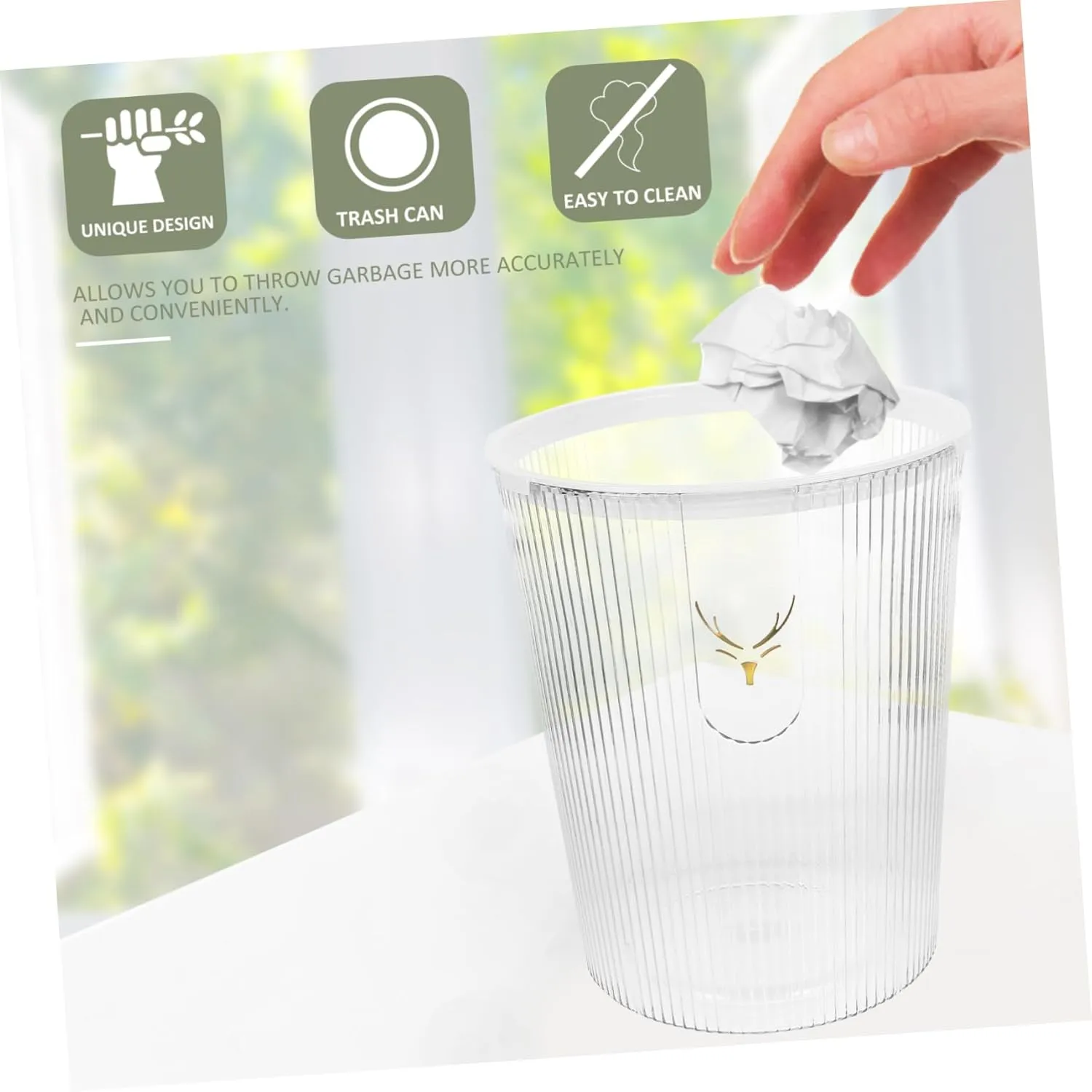 WATIIFUFU kitchen bin trash bin estuche espack Basurero de PET garbage bin Basurero para baño trash can Basura contenedores para