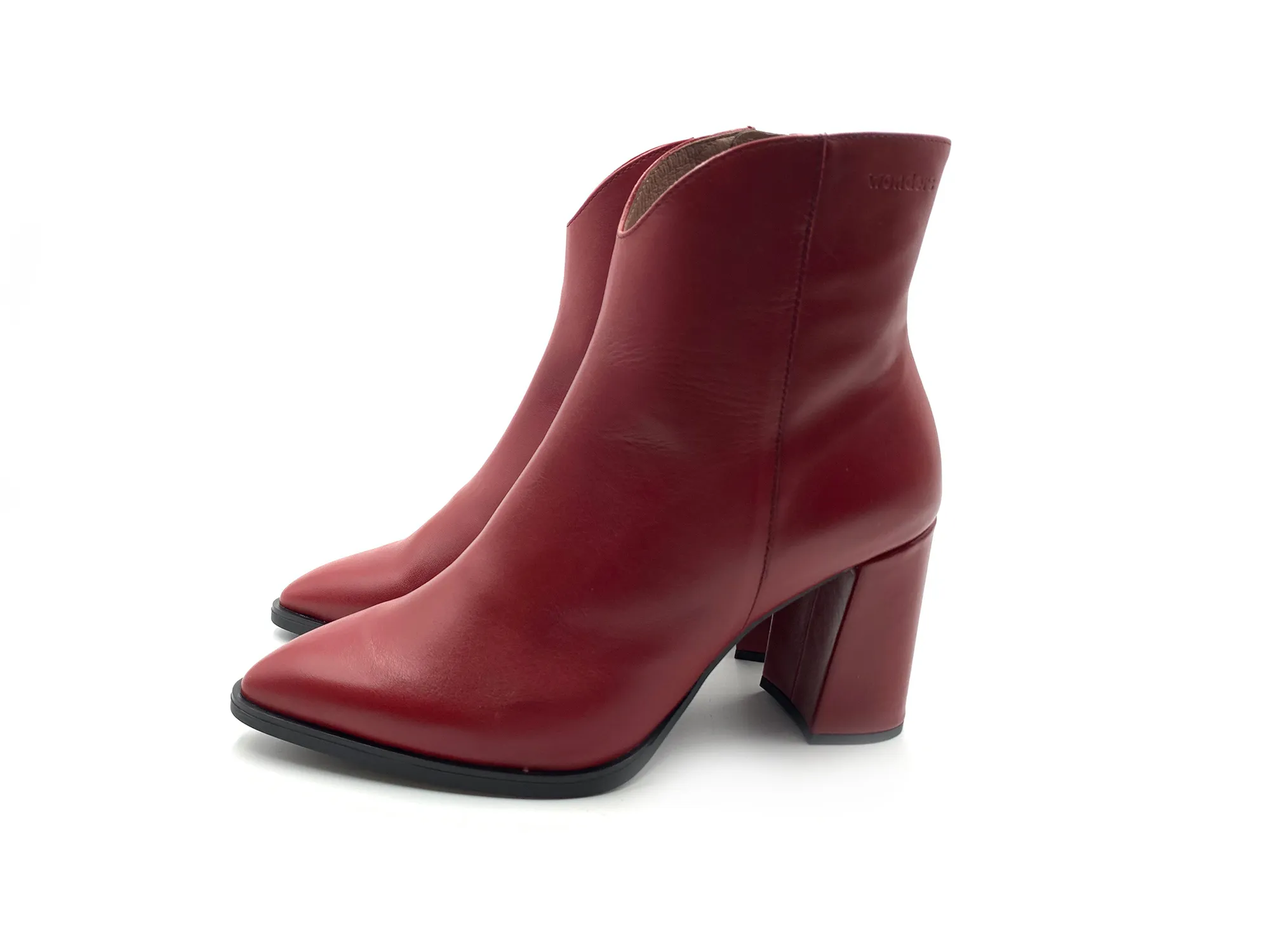 WONDERS M5403 BOTíN PIEL RUBI BURDEOS CREMALLERA TACóN 9 MUJER
