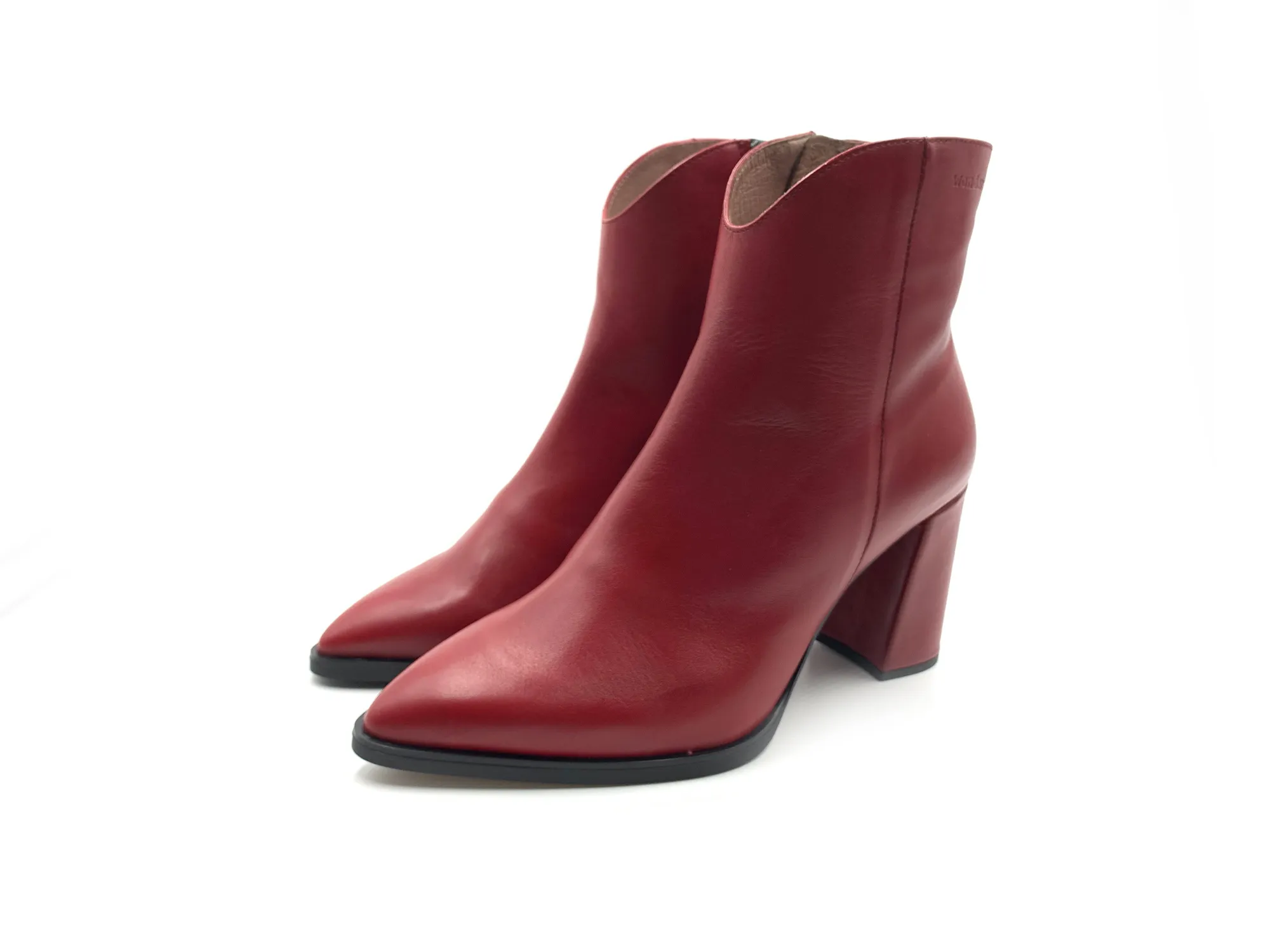 WONDERS M5403 BOTíN PIEL RUBI BURDEOS CREMALLERA TACóN 9 MUJER