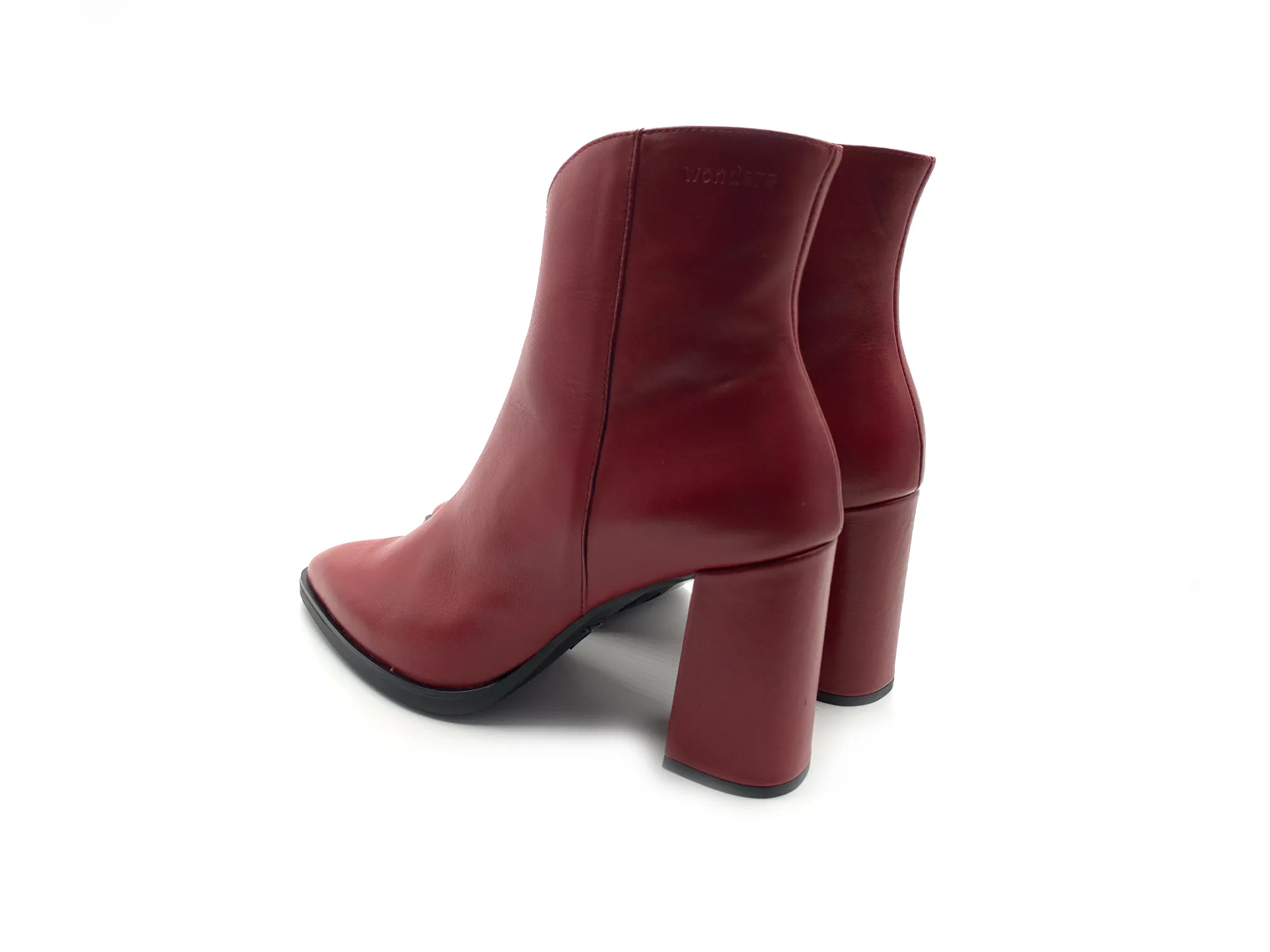 WONDERS M5403 BOTíN PIEL RUBI BURDEOS CREMALLERA TACóN 9 MUJER