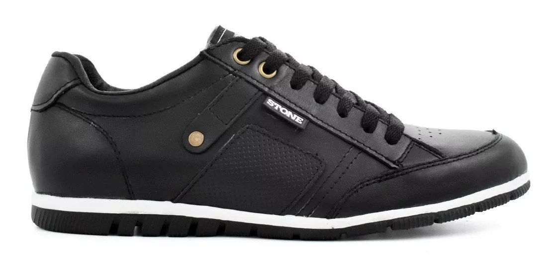 Zapatilla Urbana Hombre Comoda Cuero Vacuno Stone 1923