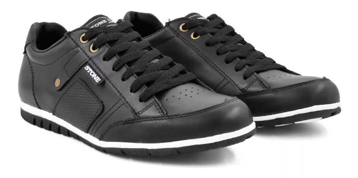 Zapatilla Urbana Hombre Comoda Cuero Vacuno Stone 1923