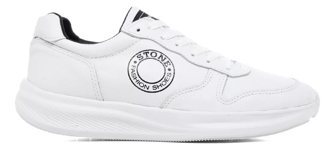 Zapatilla Urbana Hombre Cuero Comoda Stone 2220