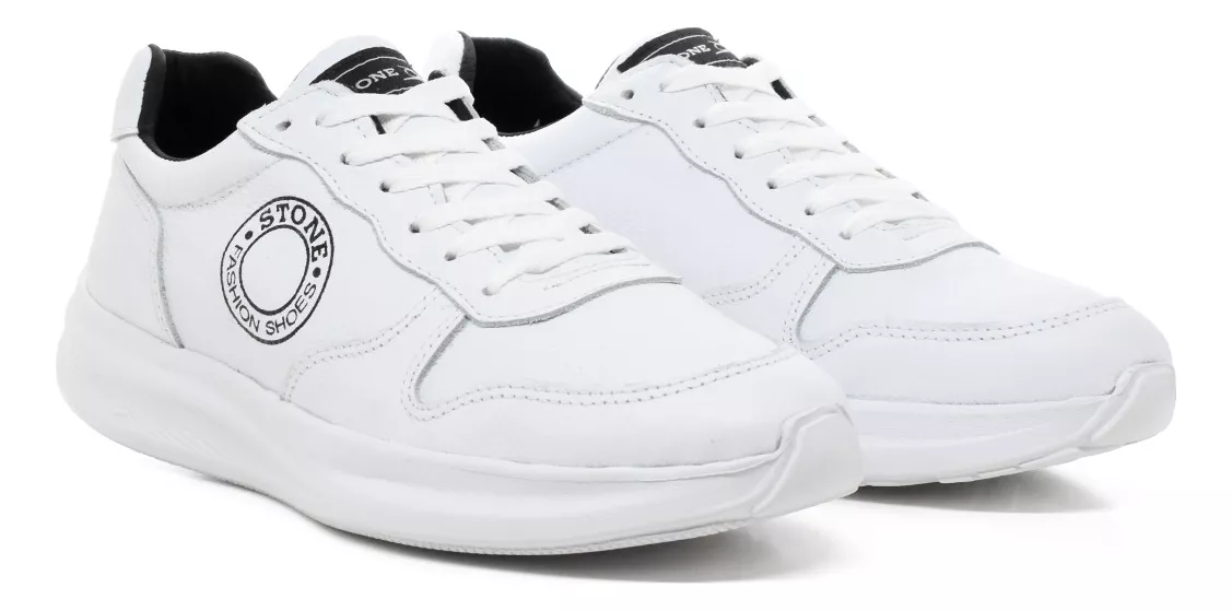 Zapatilla Urbana Hombre Cuero Comoda Stone 2220