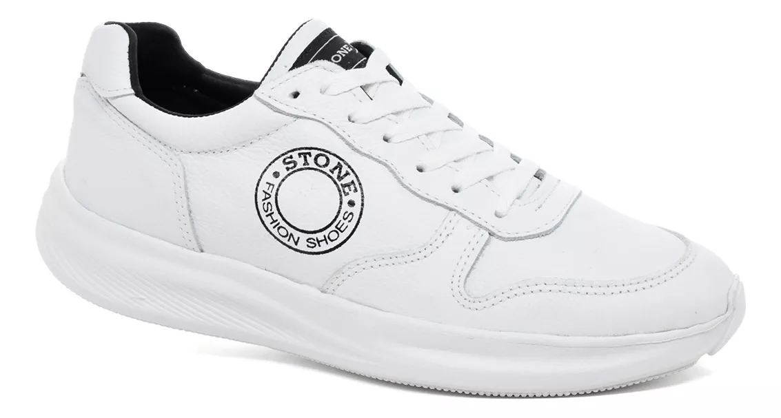 Zapatilla Urbana Hombre Cuero Comoda Stone 2220