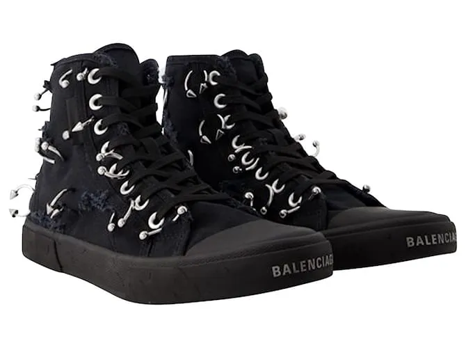 ZAPATILLAS ALTAS PARIS  BALENCIAGA  LONA  NEGRO 