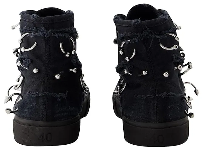 ZAPATILLAS ALTAS PARIS  BALENCIAGA  LONA  NEGRO 