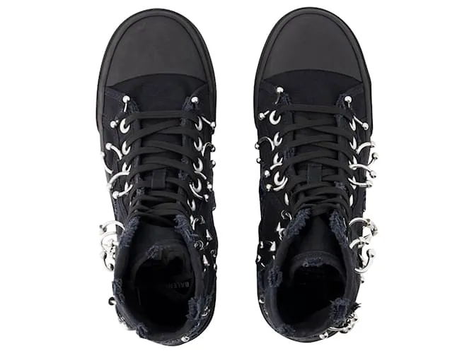 ZAPATILLAS ALTAS PARIS  BALENCIAGA  LONA  NEGRO 