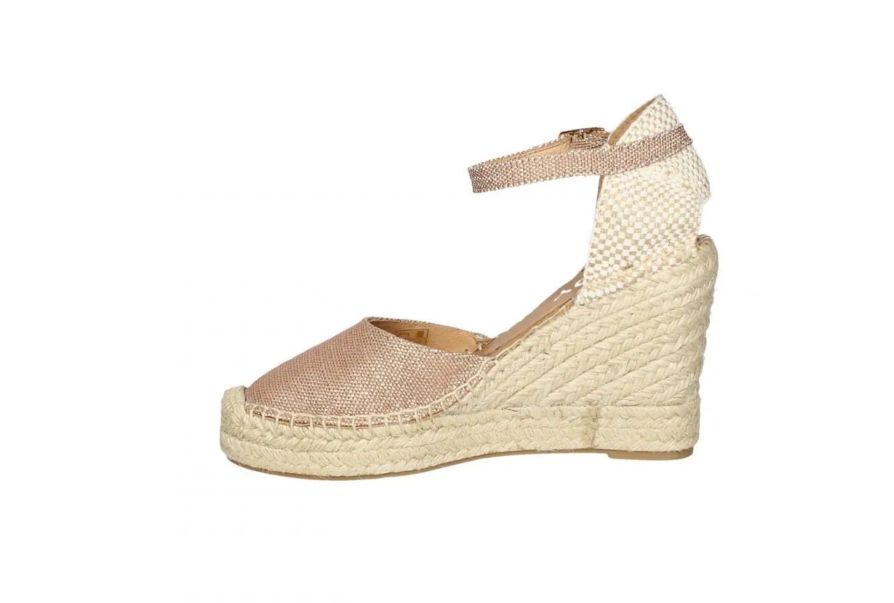 Zapato Descubierto Lino Nude Pulsera