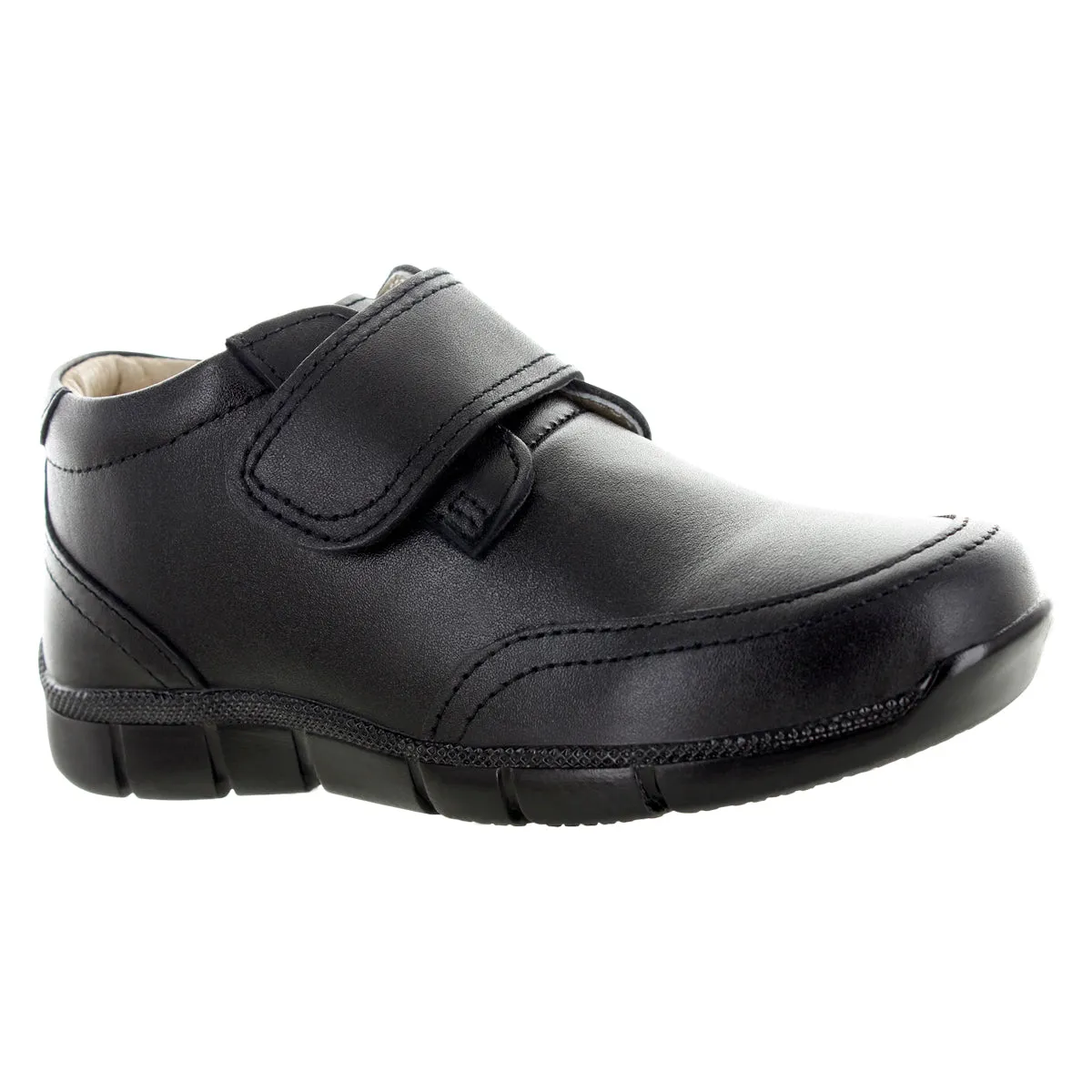 Zapato Para Nio Escolar De Piel Con Velcro M6102