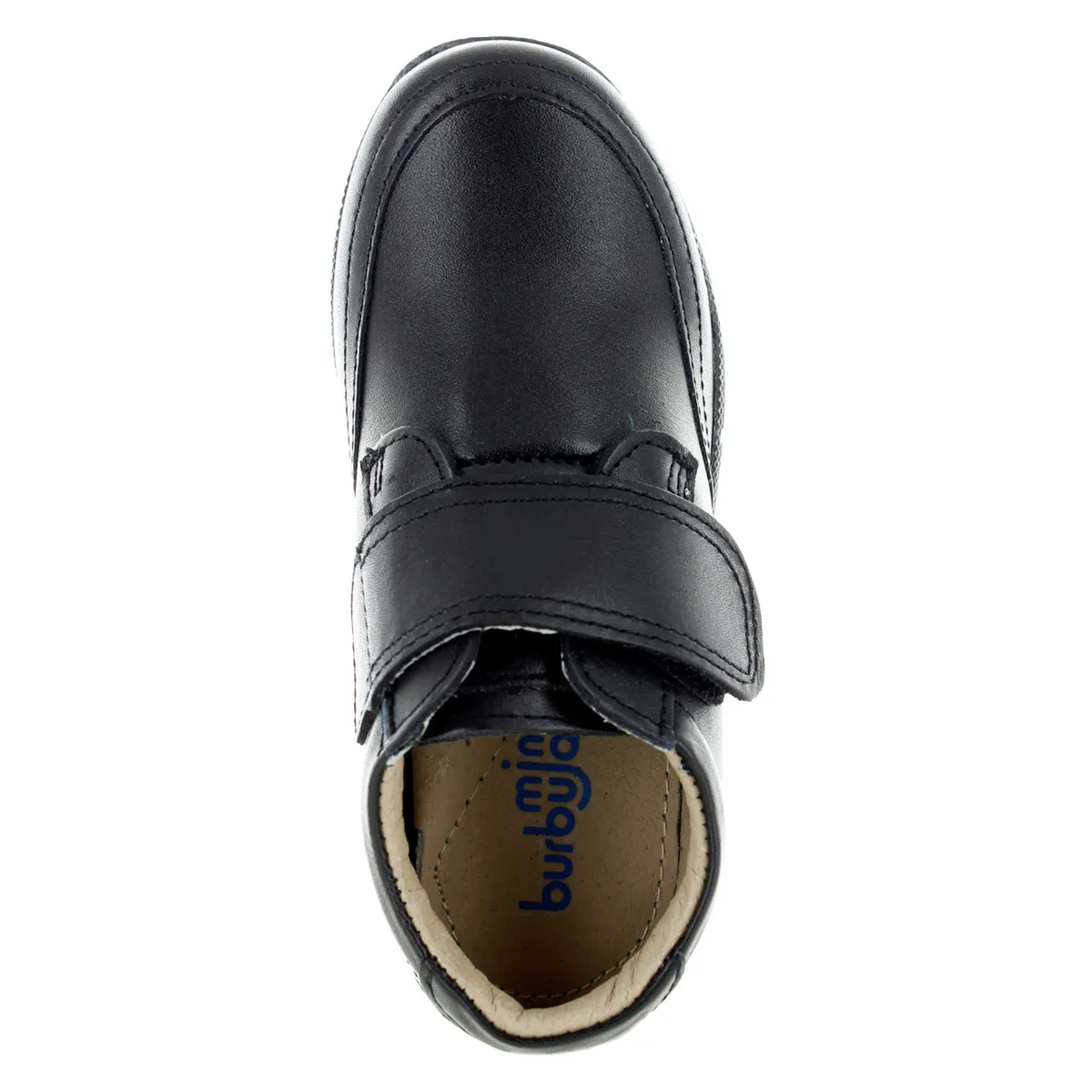 Zapato Para Nio Escolar De Piel Con Velcro M6102