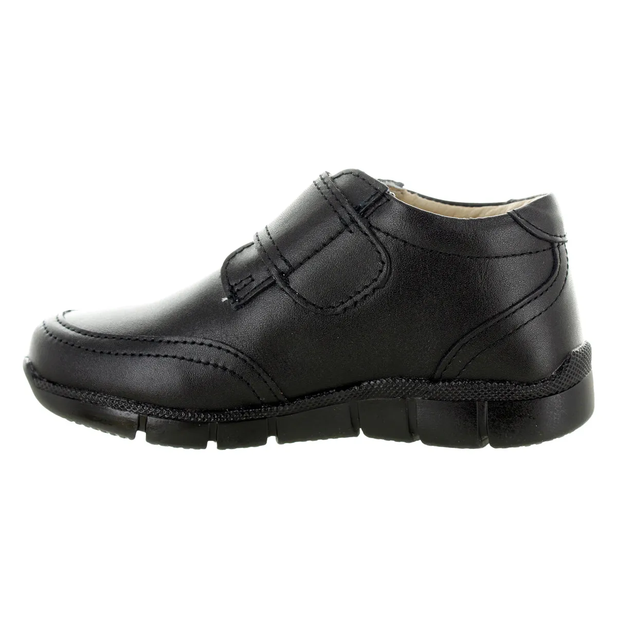 Zapato Para Nio Escolar De Piel Con Velcro M6102